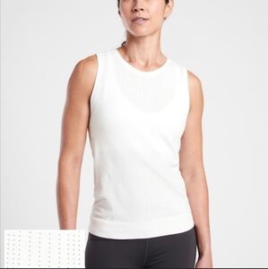 White Athleta In Motion Tank Workout Tank Top